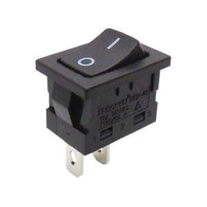 Switch Rocker Mini 2P/16A/250V with ON-OFF RK2-46 1X1 B/B ''0'' SOKEN Switches